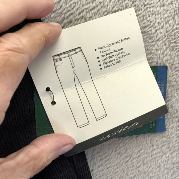 NWT Woolrich Womens Corduroy Pants Size 16 Black Straight Leg Classic Casual Y2k - Picture 9 of 16